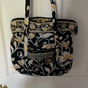 Beautiful black, white and yellow vera Bradley bag